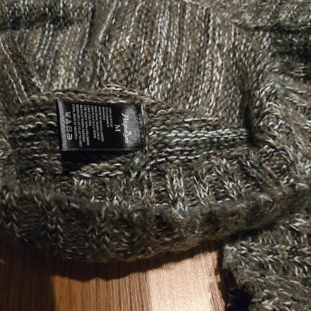 Papaya Gray Knit Women's Cardigan Cowl Neck. 16 Ptp NwOT - Picture 5 of 8